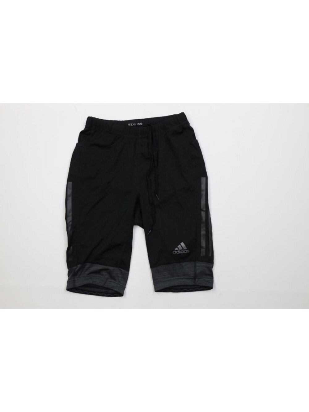 Adidas Supernova Pro Elite Mens Small Striped Half Tights Running Shorts Black